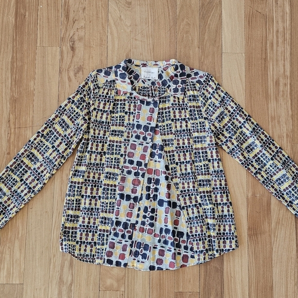 Catelac Blouse - Size 0 - 100% Cotton - mother-of-pearl buttons - Picture 2 of 8